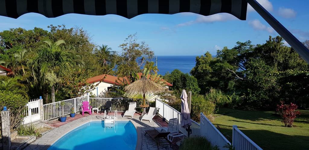 Vue du bungalow le matin