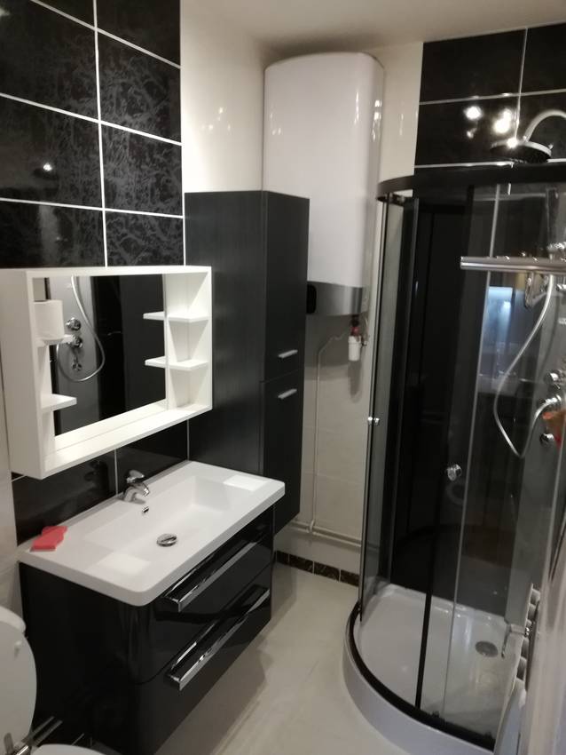 La salle de douche du vintage