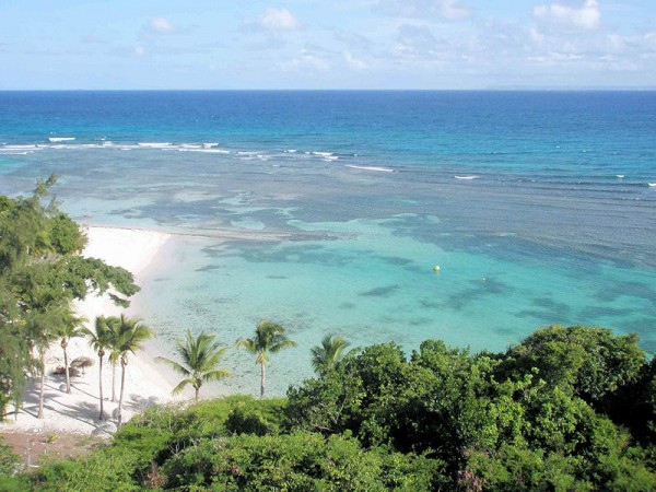 Plage vue de la terrasse