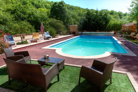 Location villa de charme avec piscine chauffée, Vallée Lot et Dordogne. 