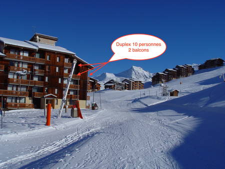 La Plagne, duplex 10 personnes, pied des pistes.