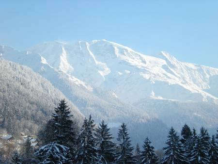 Appartement vue sur les chaînes du Mont-Blanc.